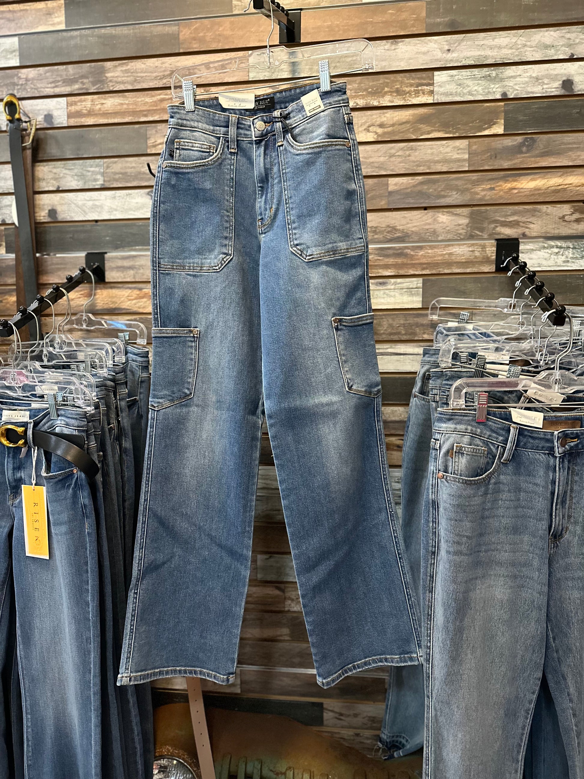 Mona Judy Blue Cargo jeans