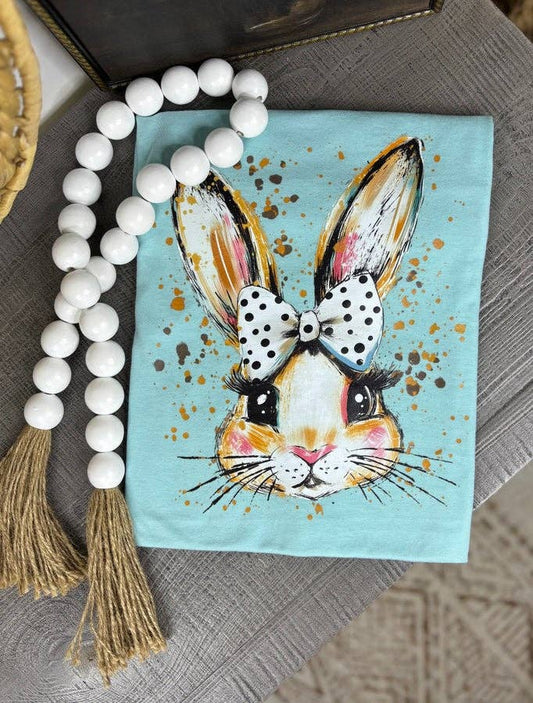 Bunny with Bow Ice Blue
