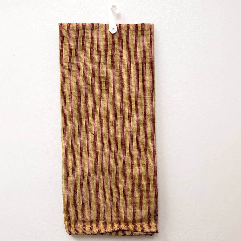 Tea Towel Red Ticking Kitchen Towel