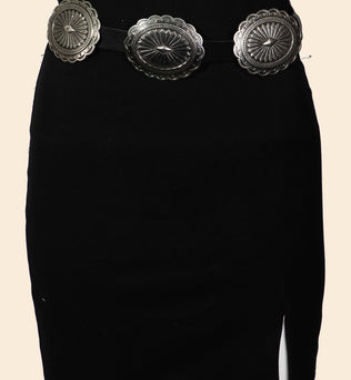 Jill-Large Concho Disc Western Belt