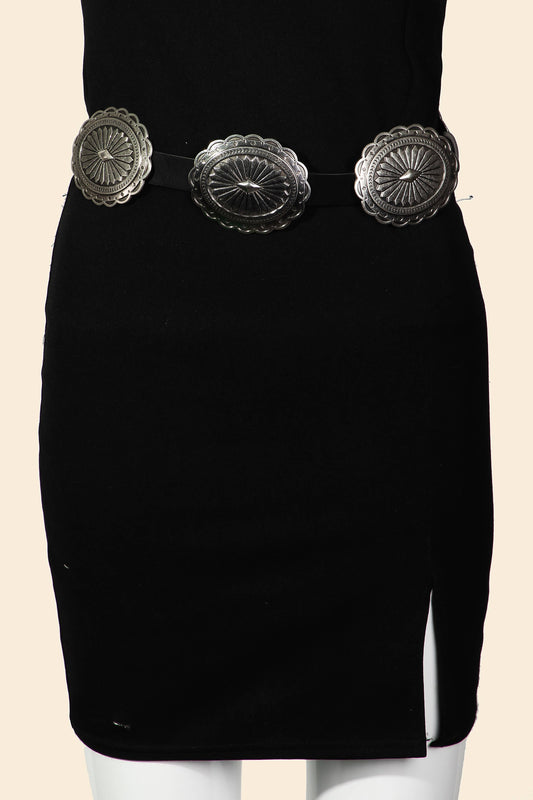Jill-Large Concho Disc Western Belt