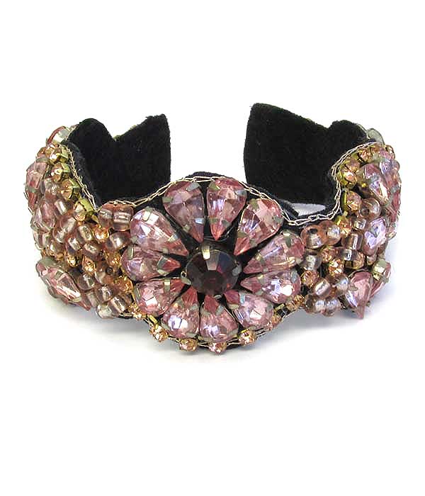 STONEY-RHINESTONE BANGLE BRACELET