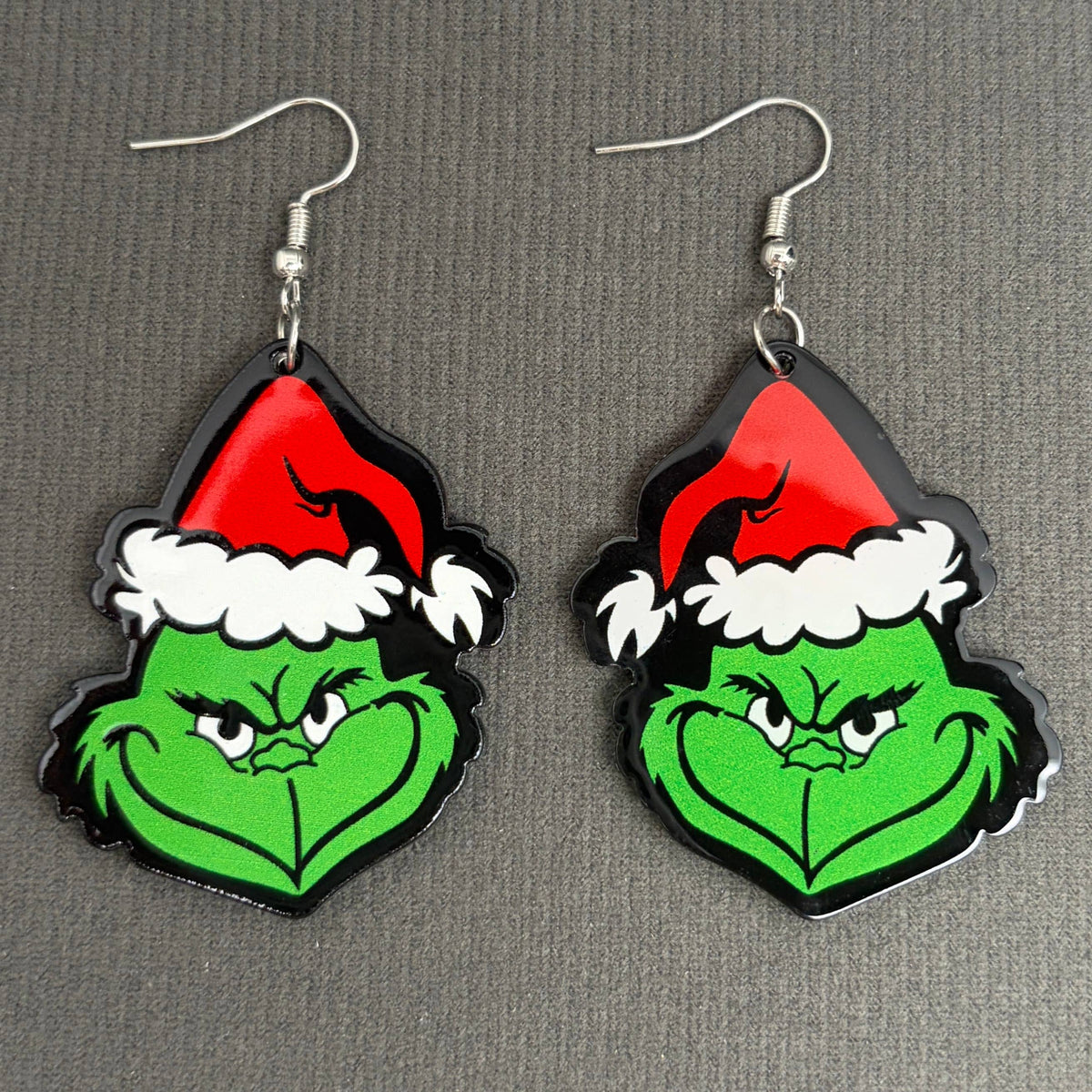 Grinch - Christmas Hat Dangle Earrings