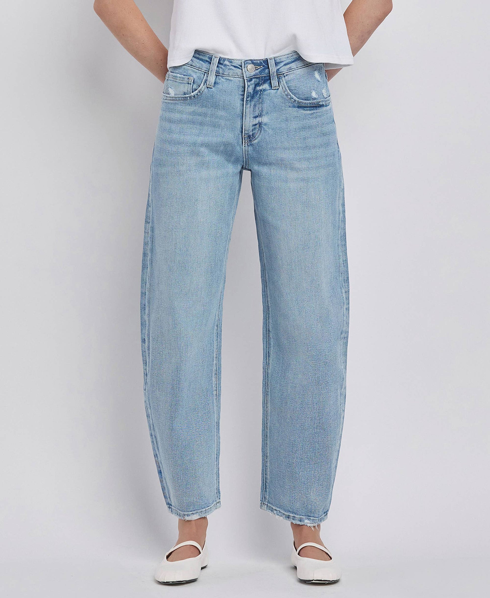 Patsy-HIGH RISE BARREL LEG JEANS