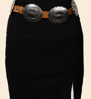 Jill-Large Concho Disc Western Belt