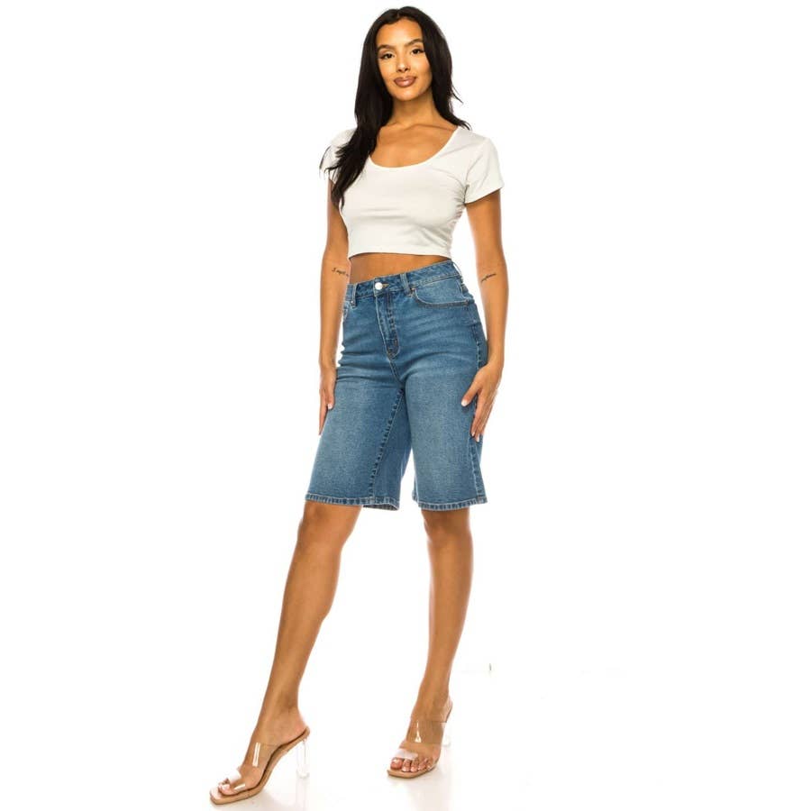 Denim Bermuda Shorts