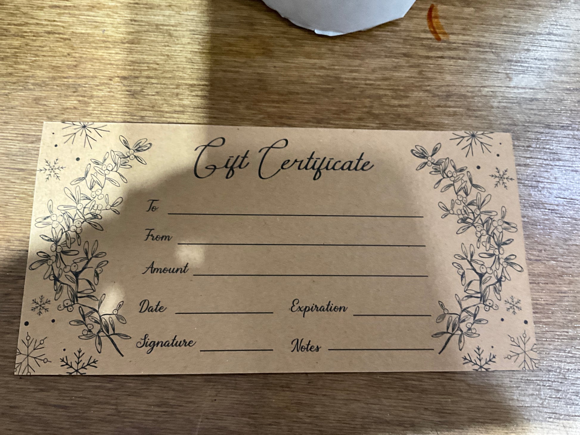 Gift card