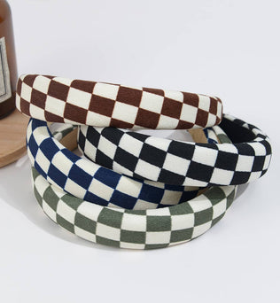 Checkerboard Plaid Headband