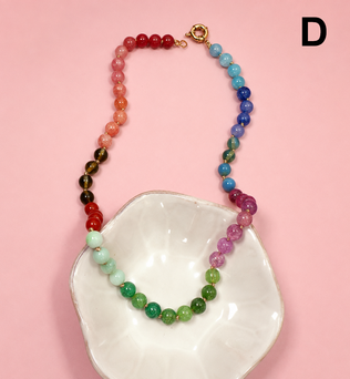 Rain - Natural Stone Semi-Precious Glass Mixed Necklace
