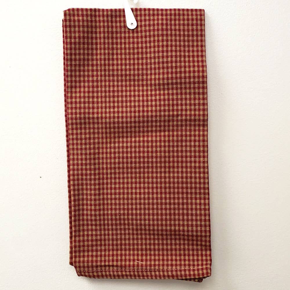 Tea Towel Red Small Check Kitchen Towel
