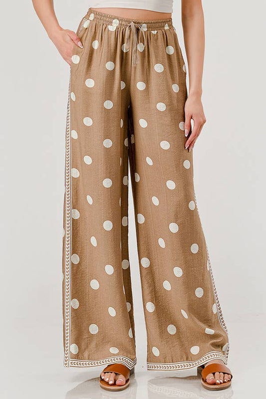 Layla Drawstring Boho Wide Leg Pants