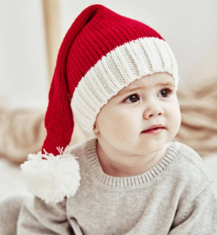 Mommy and Me-Christmas Single Ball Knit Hat Set