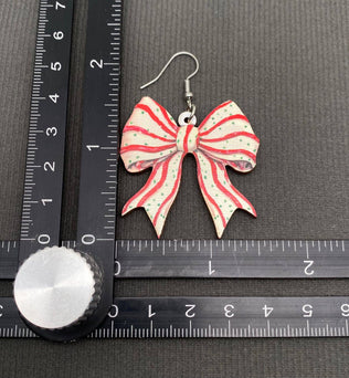 Christmas Bow Dangle Earrings