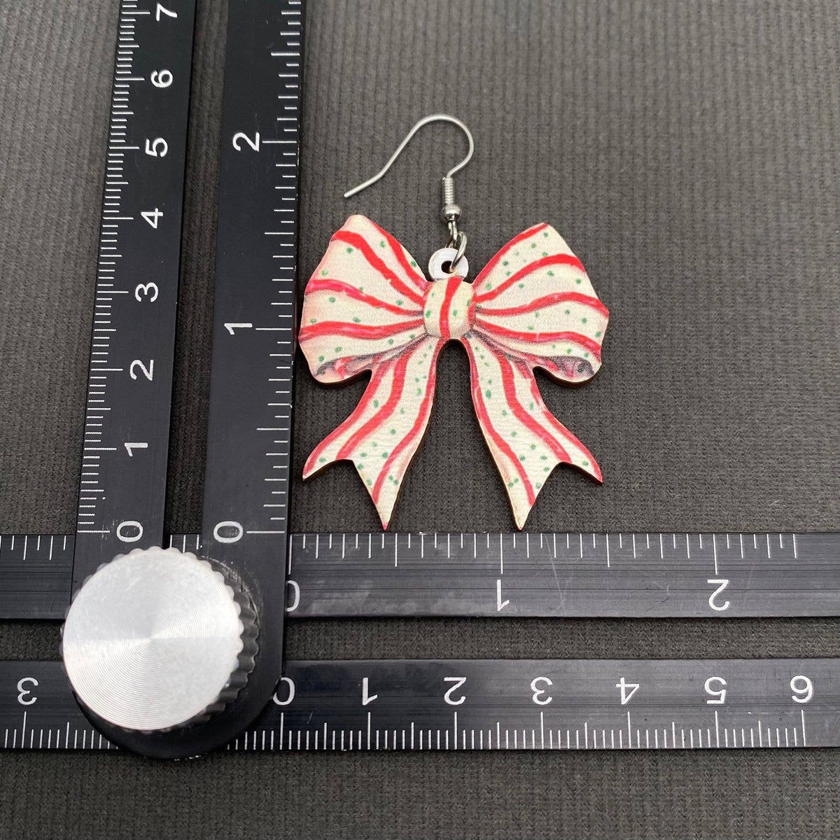 Christmas Bow Dangle Earrings