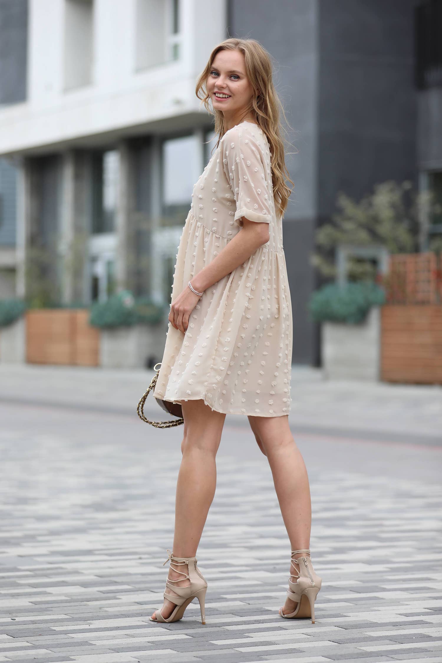 Babydoll V Neck Dress