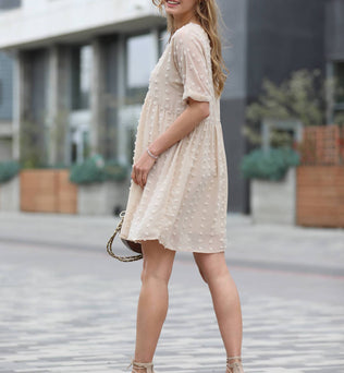 Babydoll V Neck Dress