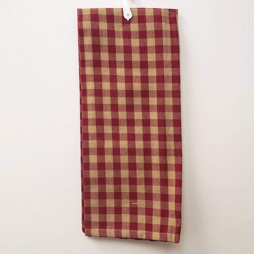 Tea Towel Red Large Check Kitchen Towel