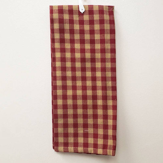 Tea Towel Red Large Check Kitchen Towel
