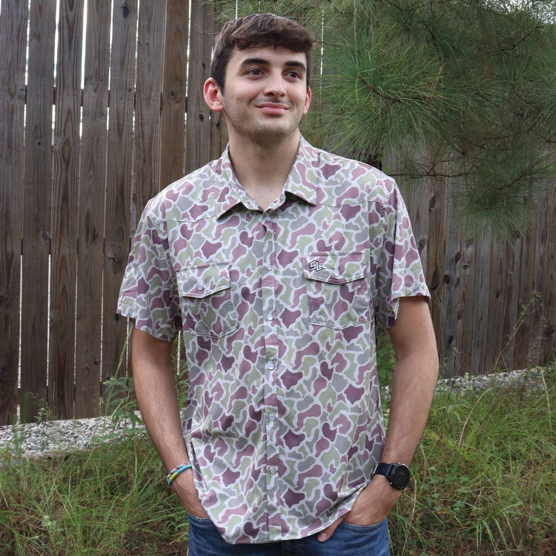Southern Limit Button Down Light Camo-men’s