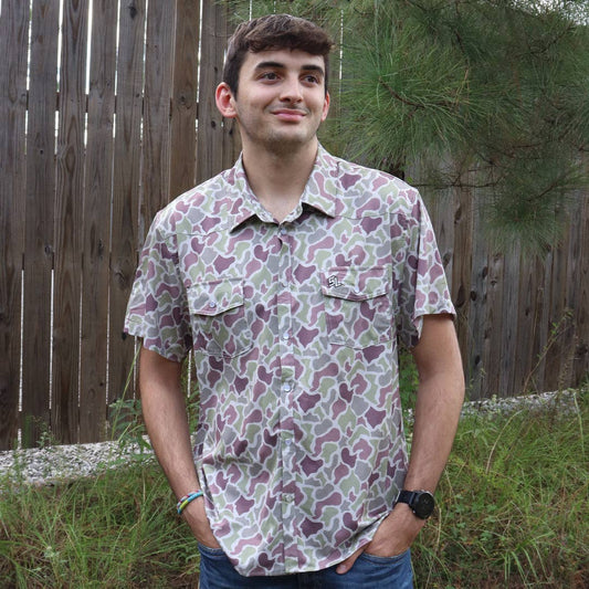 Southern Limit Button Down Light Camo-men’s
