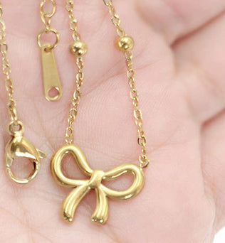 Gold Bow necklace