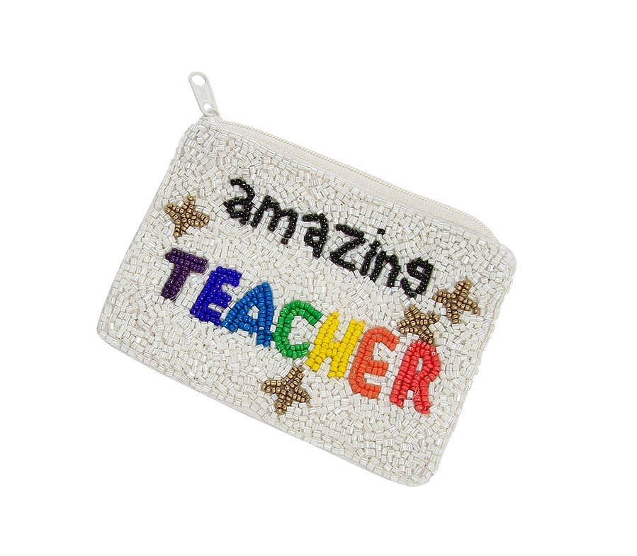 Teacher Coin Bag, 3 Assorted