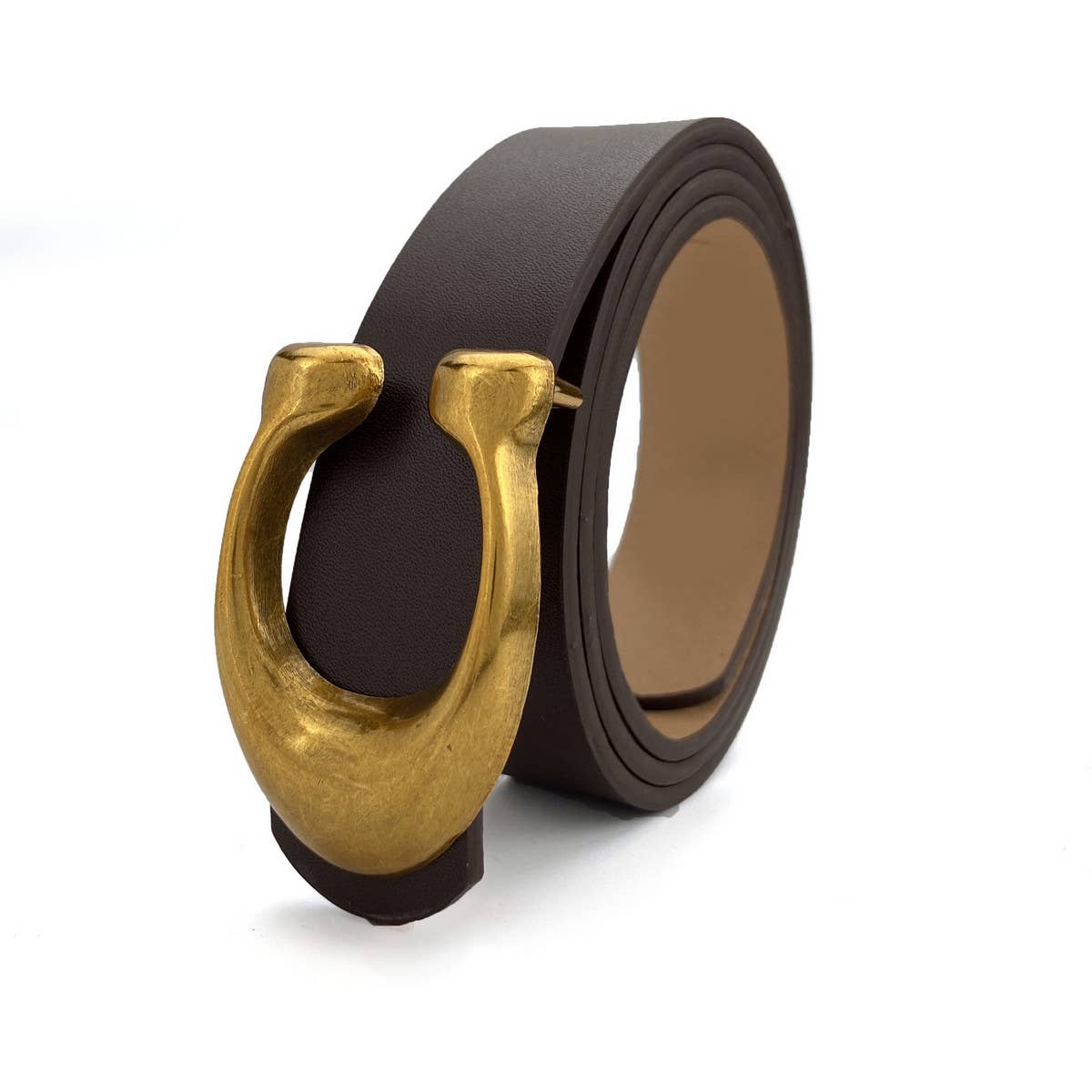 WOMEN RETRO U-BUCKLE BELT_Black