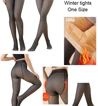 Winter warm fleece tights