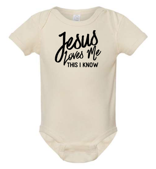 JESUS LOVES ME THIS I KNOW BABY ONESIE