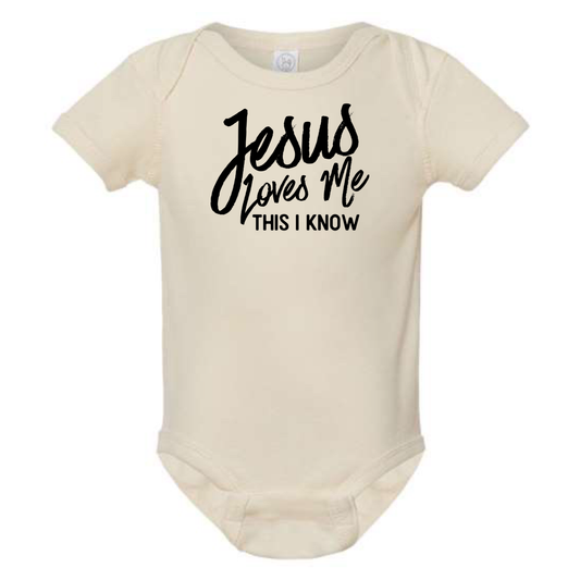 JESUS LOVES ME THIS I KNOW BABY ONESIE