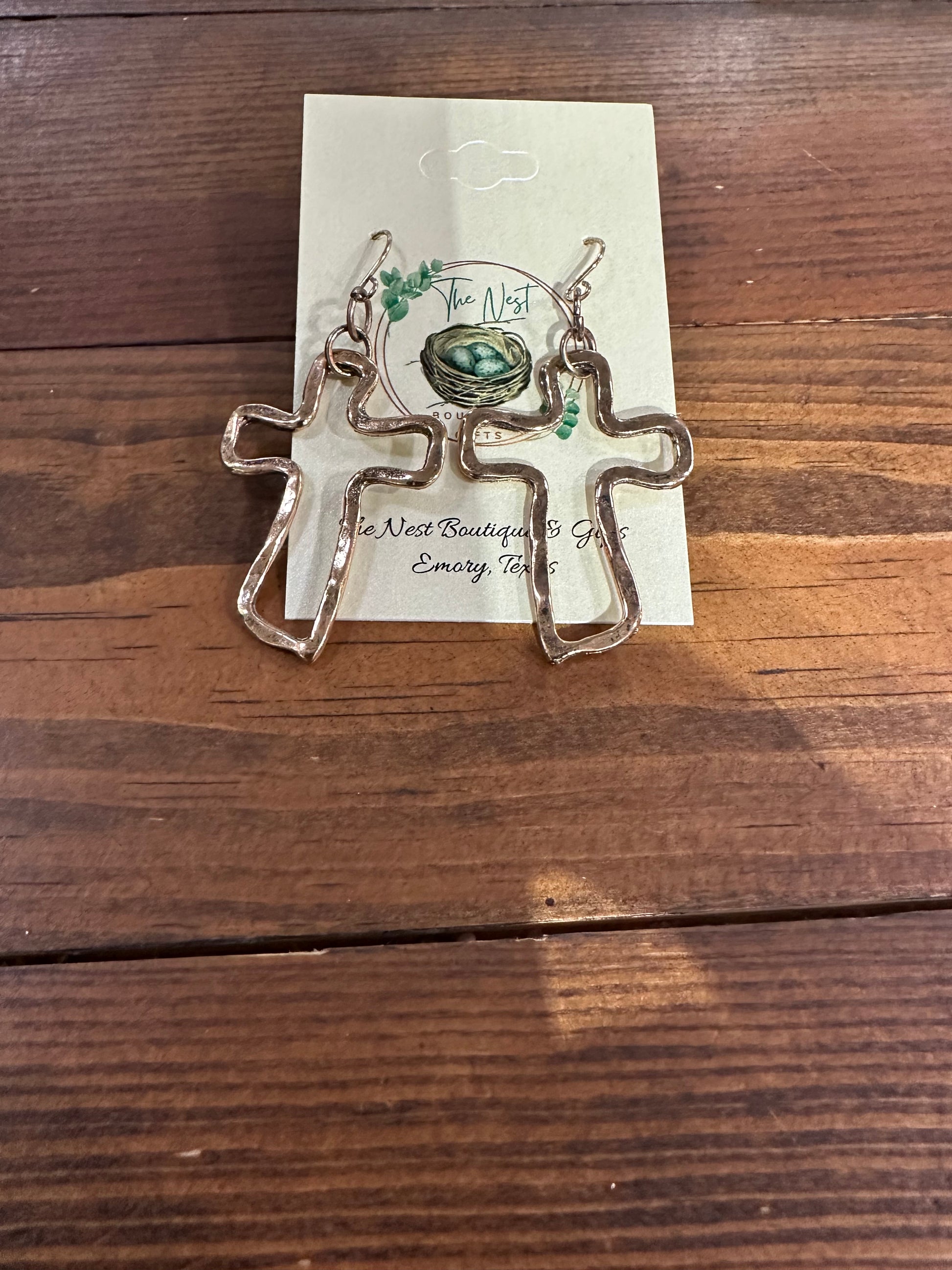 Lordy open cross earrings