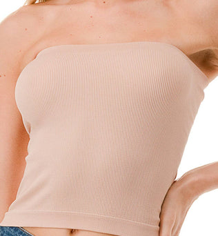 RIBBED LONG TUBE TOP
