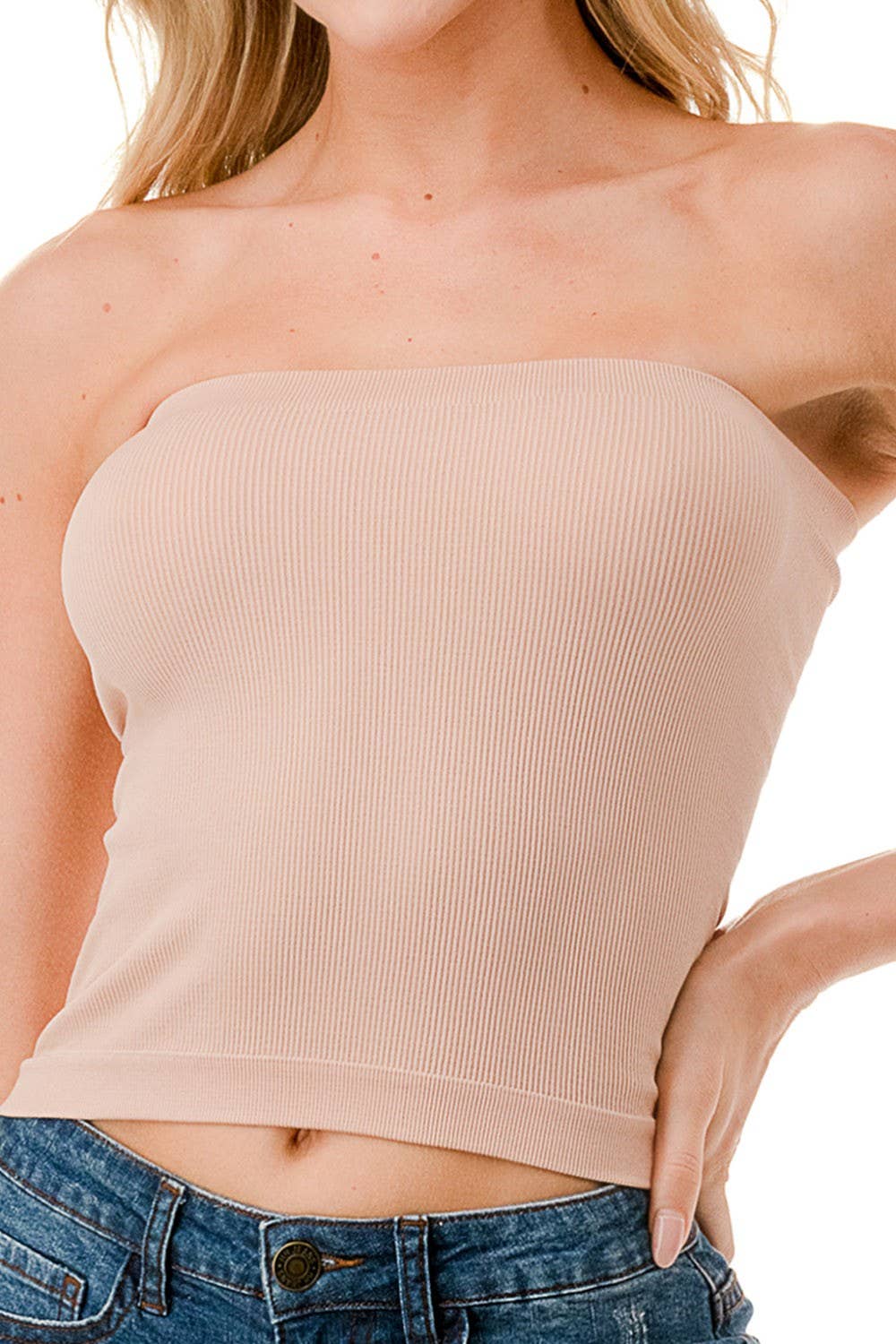 RIBBED LONG TUBE TOP