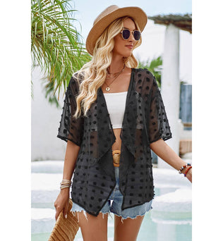 Swiss Dot Cover Up Cardigan Top