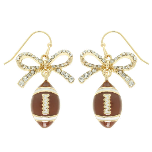 Game Day Football Dangle Earrings