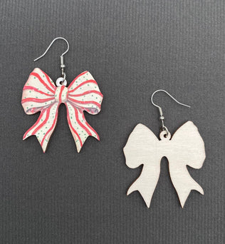 Christmas Bow Dangle Earrings