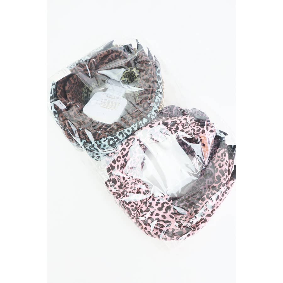 Betsy Wide Ruched Leopard Print Headband