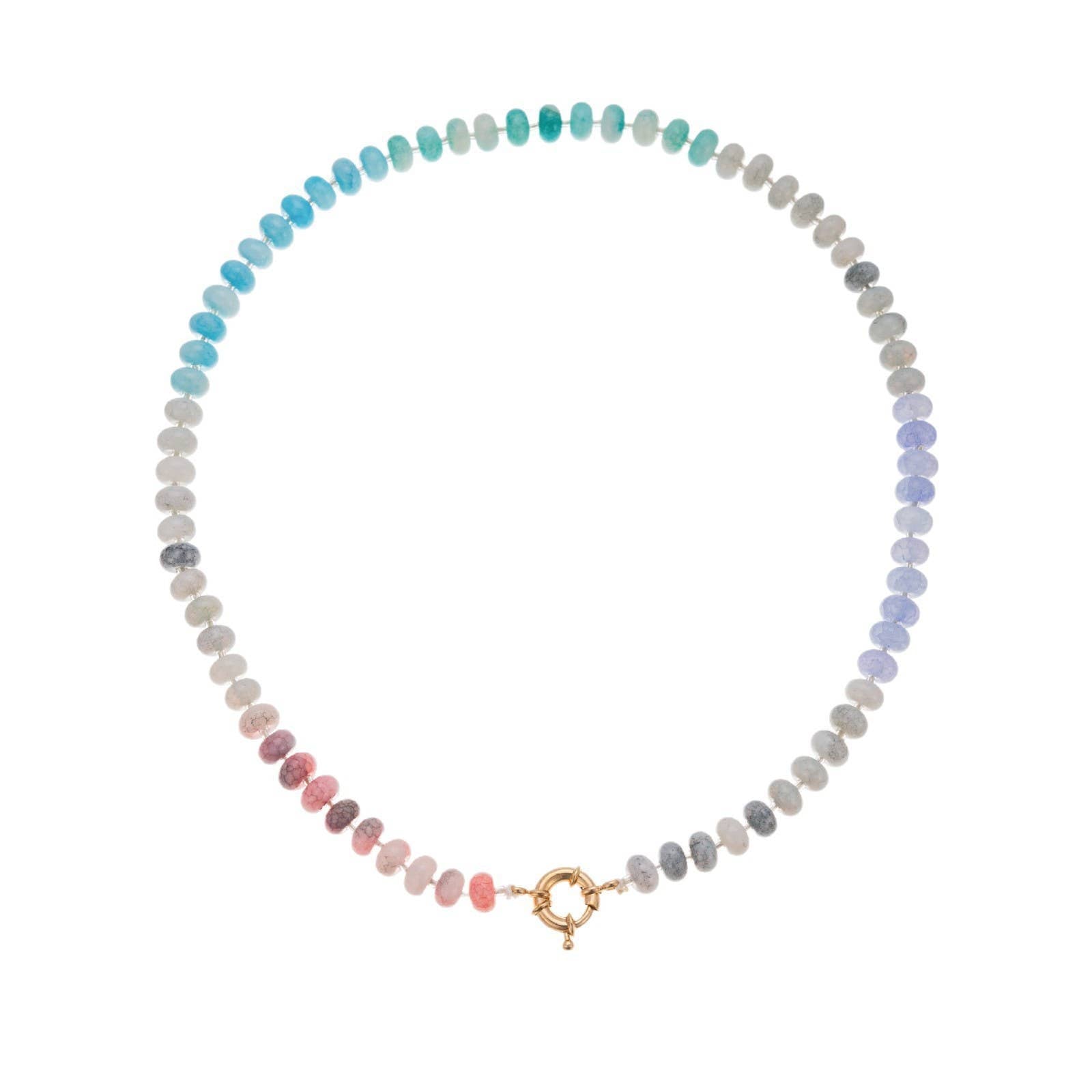 Rain - Natural Stone Semi-Precious Glass Mixed Necklace