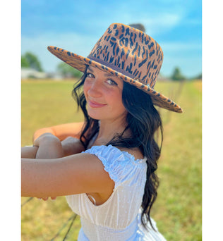 Leopard Felt Hat