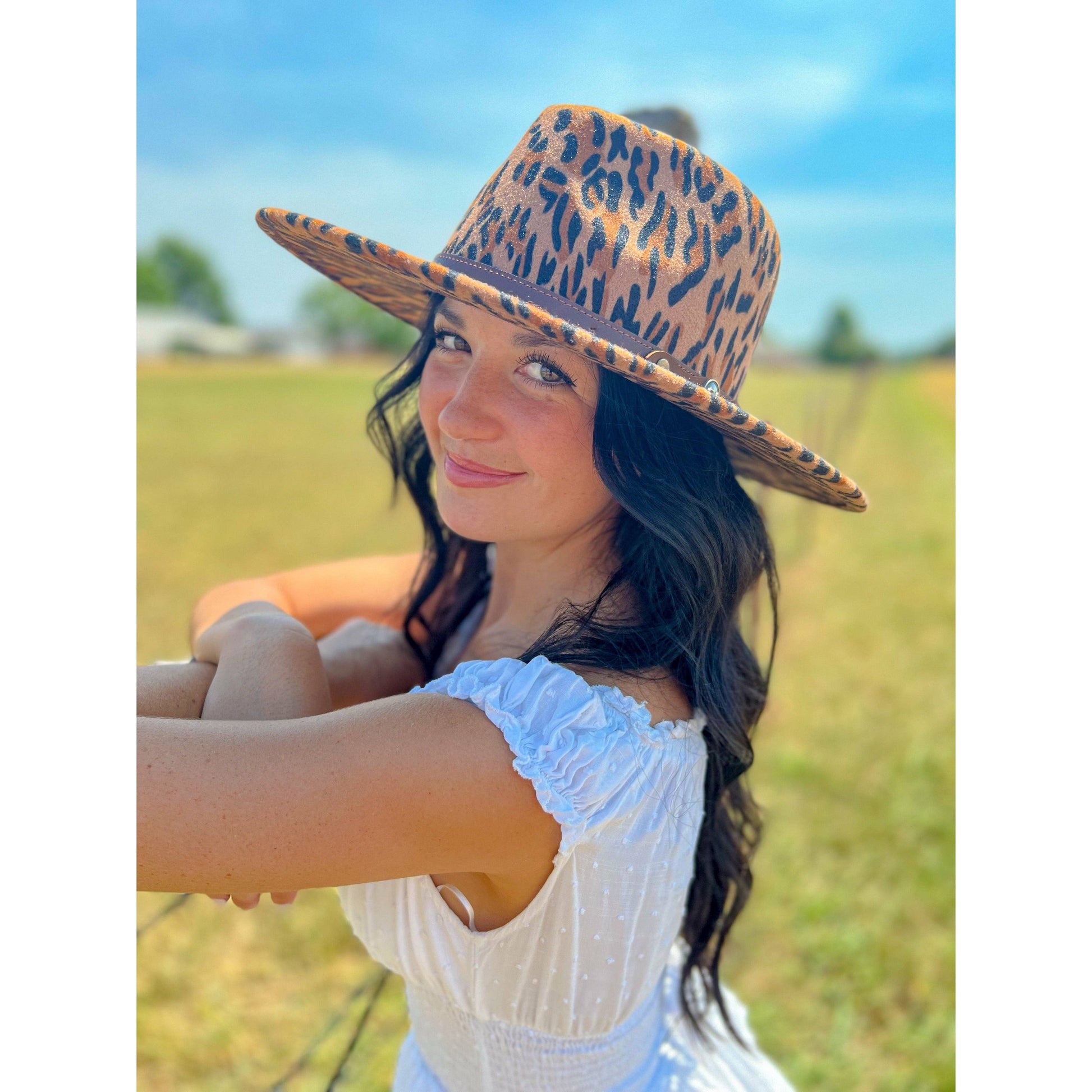 Leopard Felt Hat