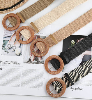 BRAIDED ROUND BUCKLE BELTS