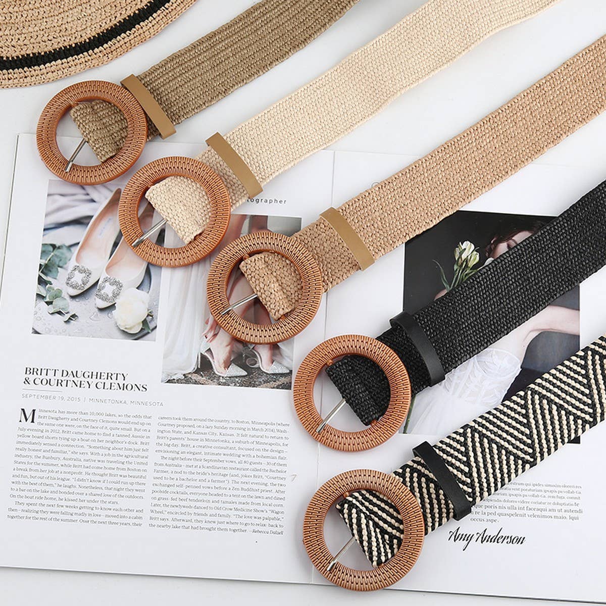 BRAIDED ROUND BUCKLE BELTS