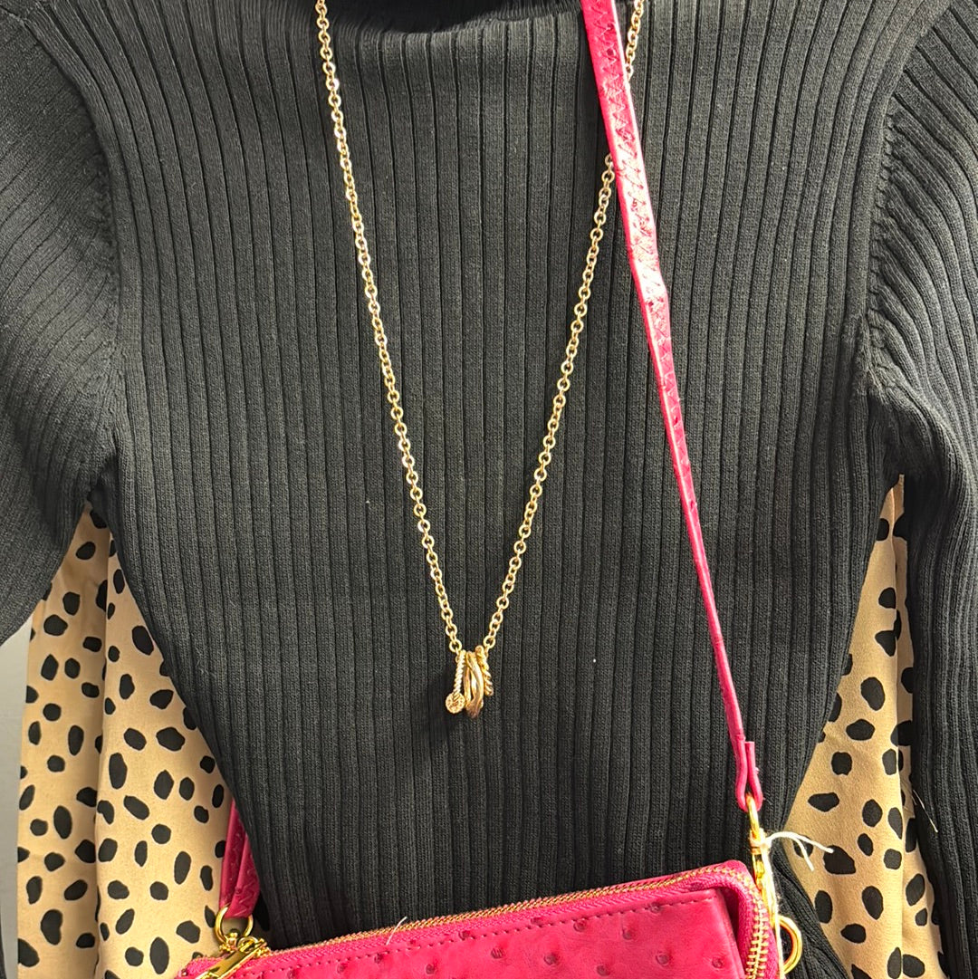 Goldtone ring necklace