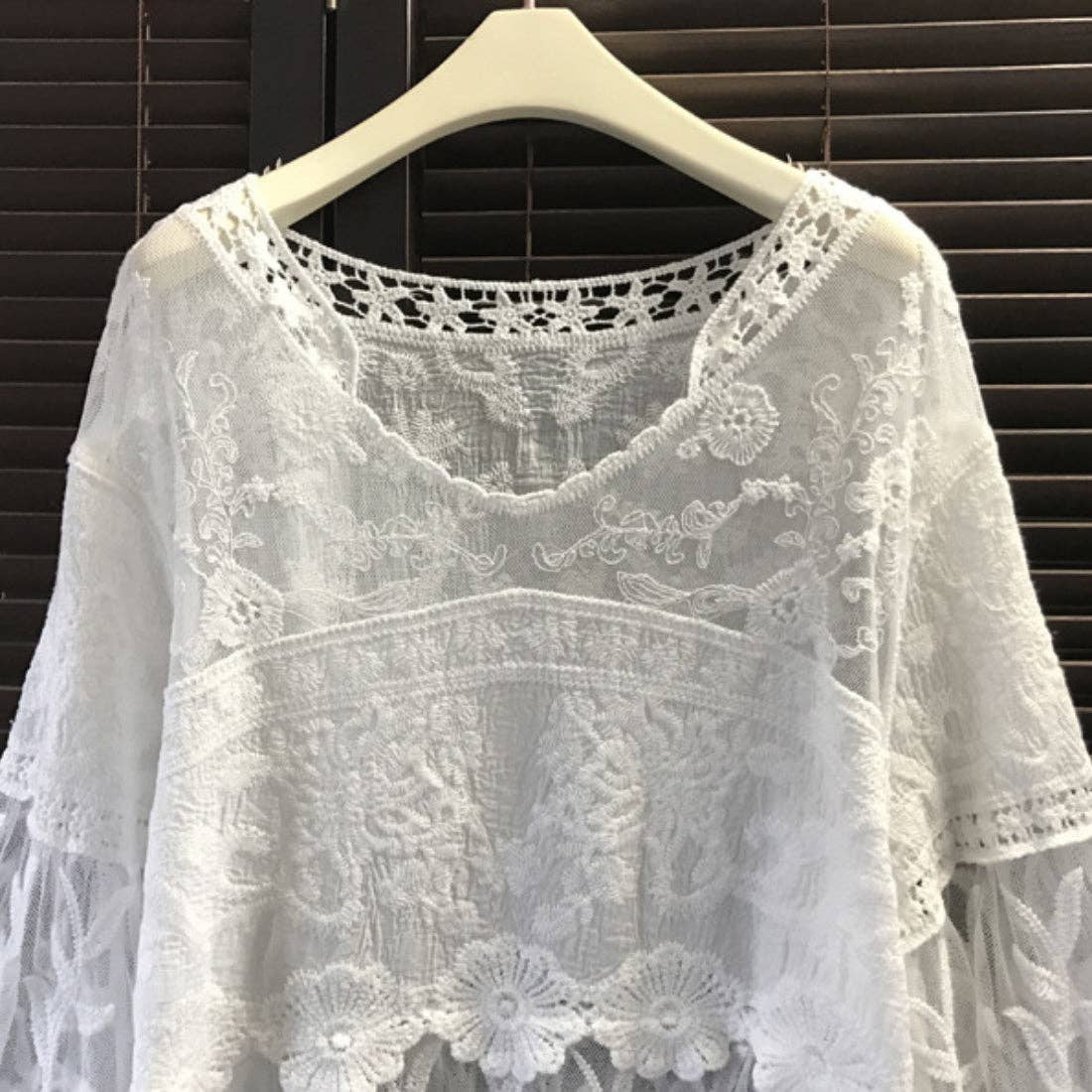 Flora - Bell Sleeve Pullover -one size