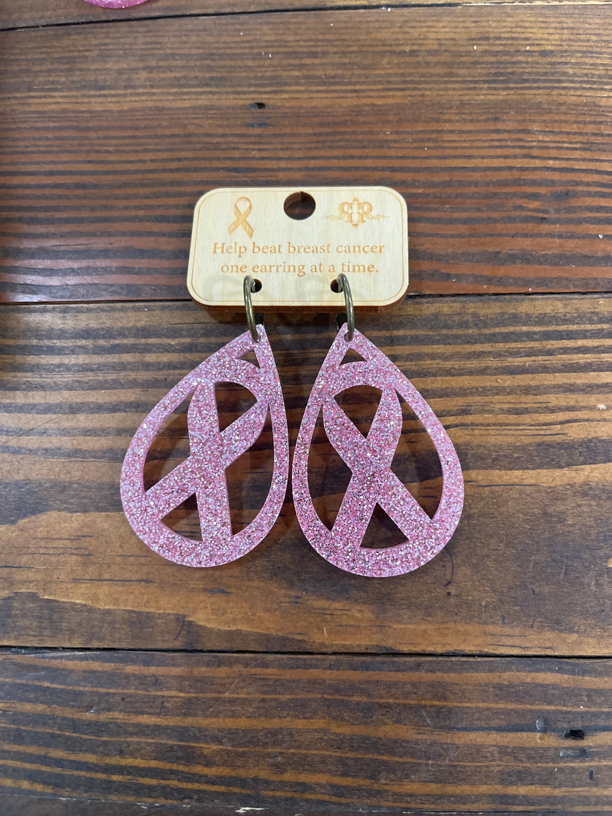 Breast CA earrings