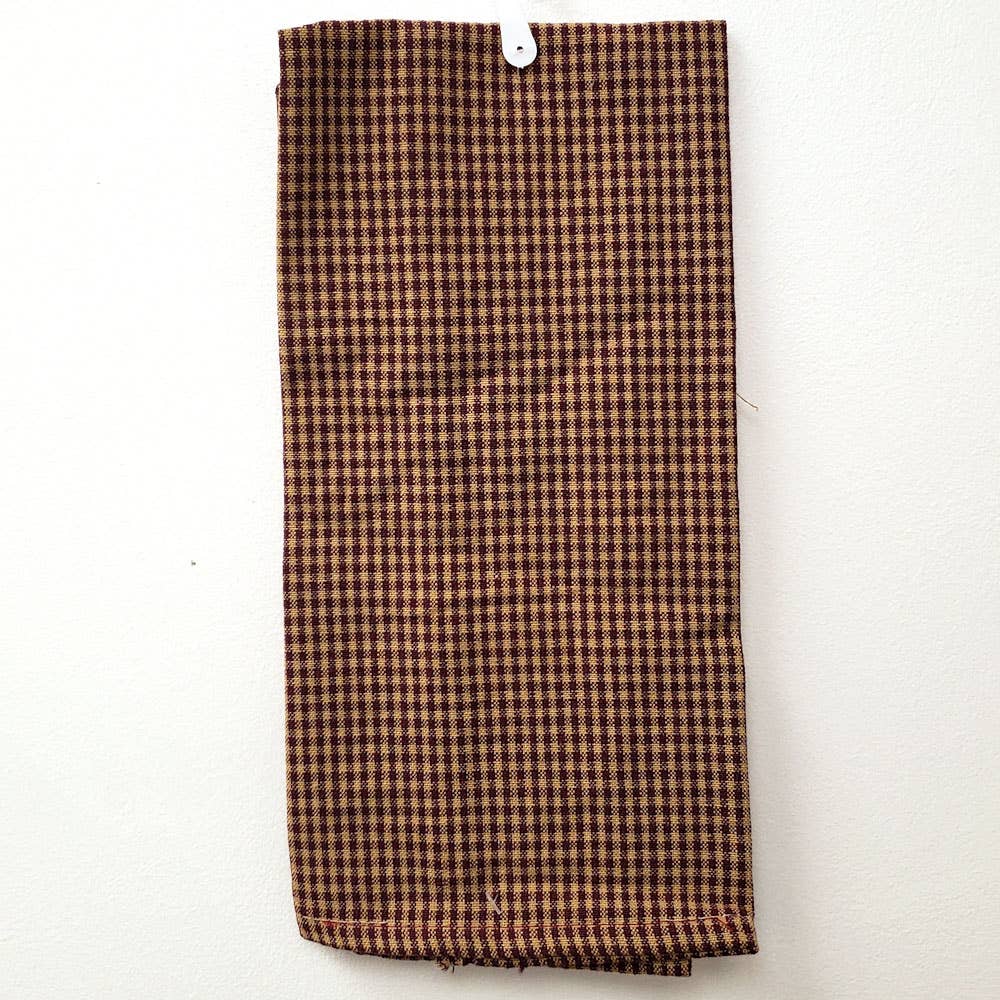 Tea Towel Burgundy Small Check Kitchen Towel