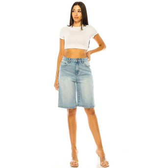 Denim Bermuda Shorts