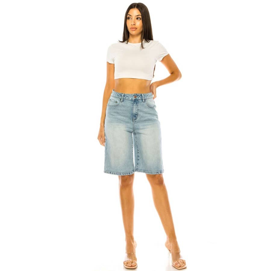 Denim Bermuda Shorts