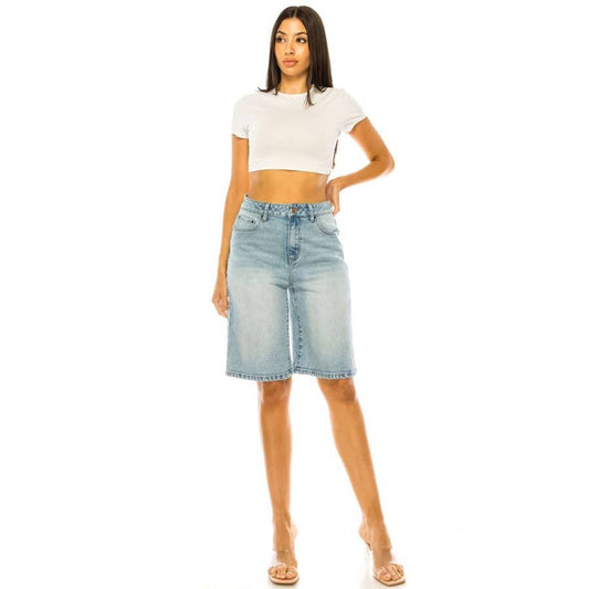 Denim Bermuda Shorts