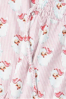 Santa Baby Striped Print Loose Fit Two Piece Lounge Set